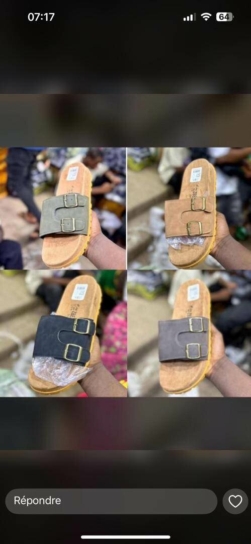 Sandales en cuir à boucle