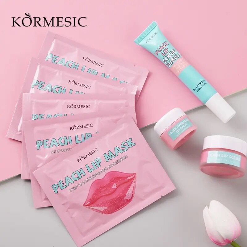 Set de soins des lèvres pêche