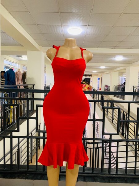 Red long dress