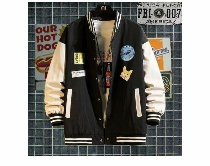 Veste Varsity Homme Patchs