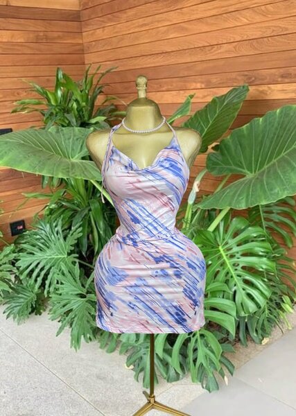 Robe moulante tie-dye