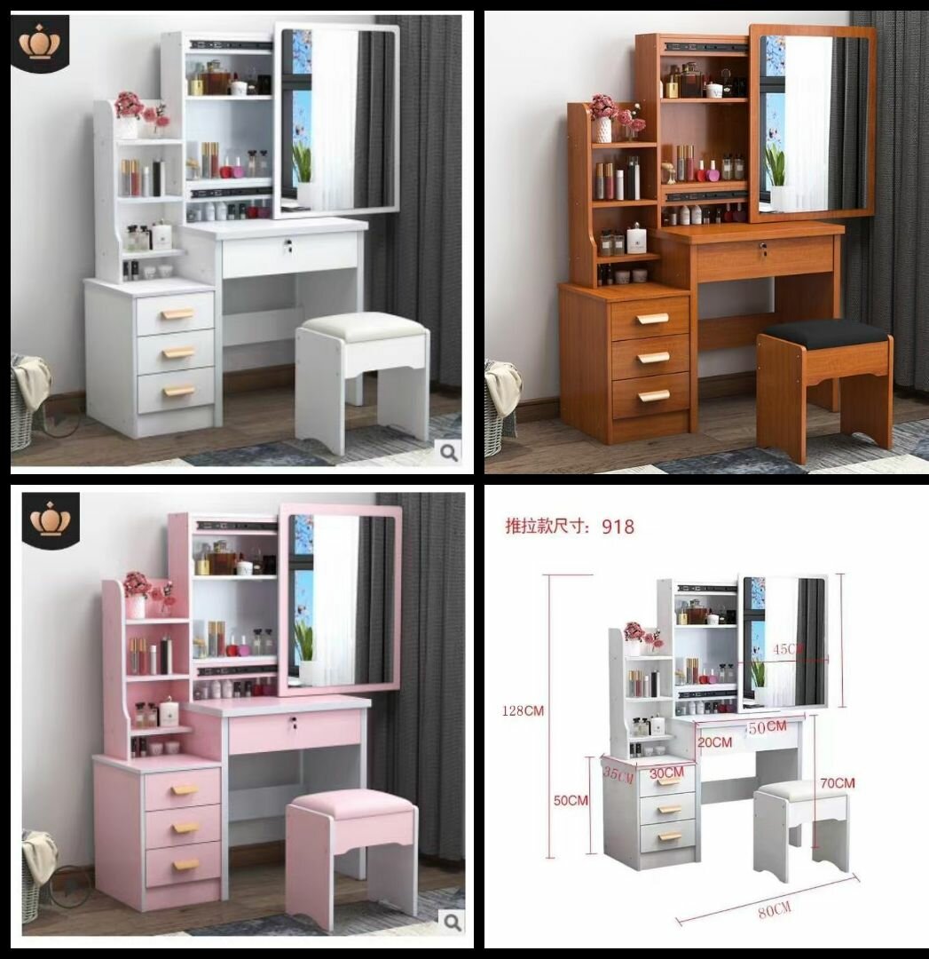 Vanity dressing mirror set