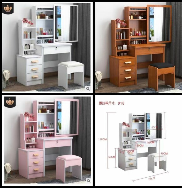 Vanity dressing mirror set