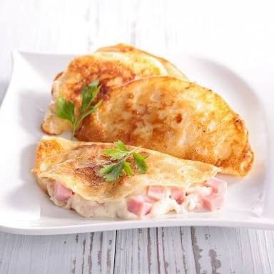 Crêpes fourrées au jambon
