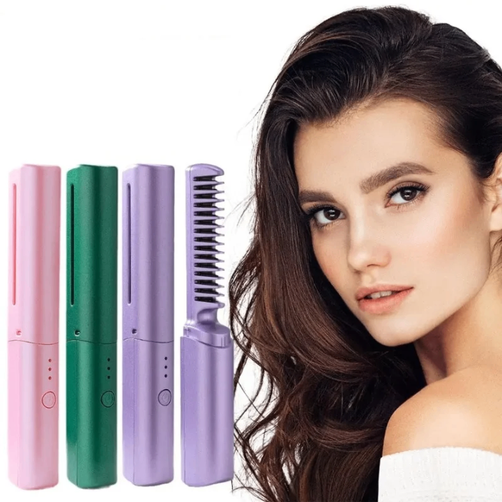 Brosse Lissante Chauffante Portable