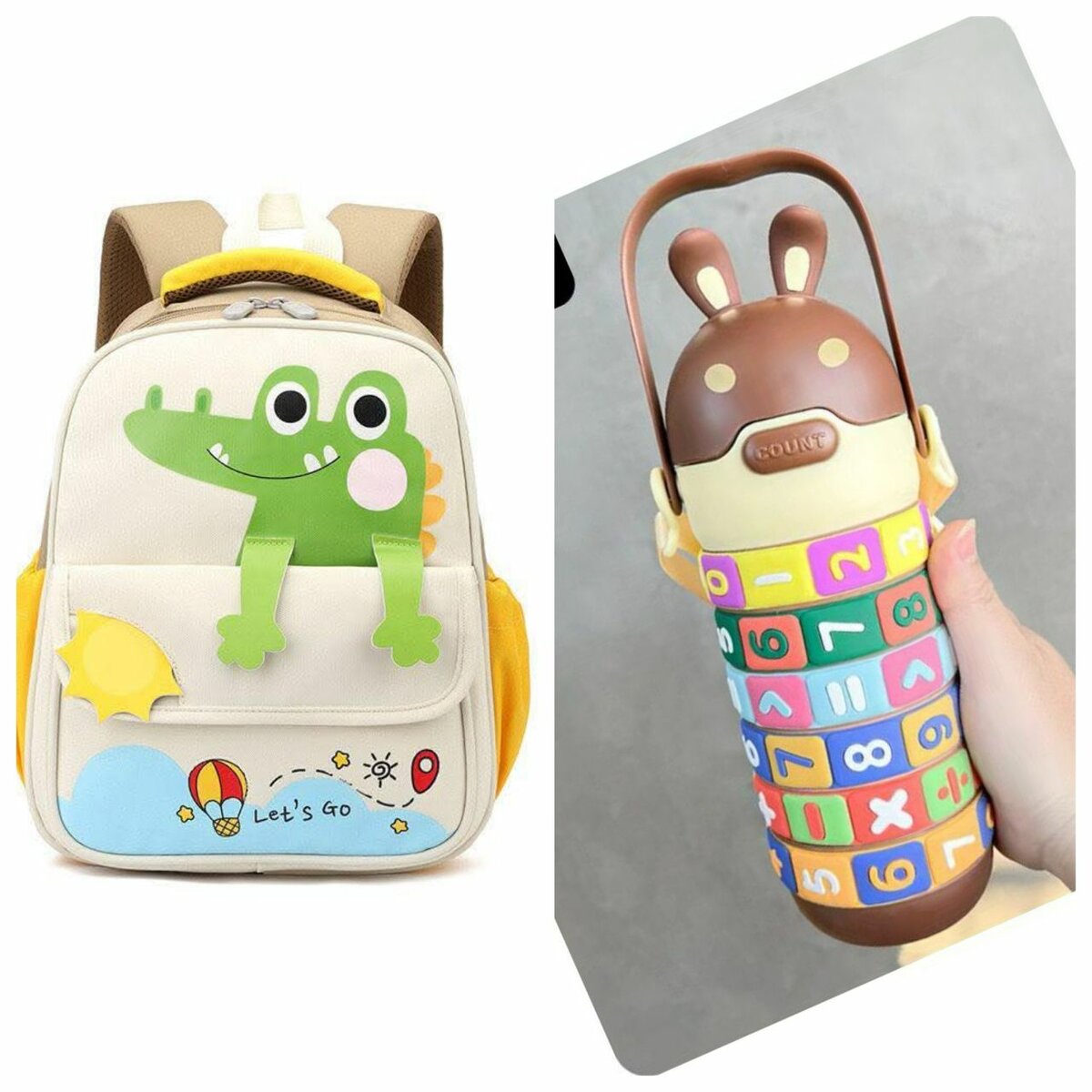 Sac à dos enfant et thermos