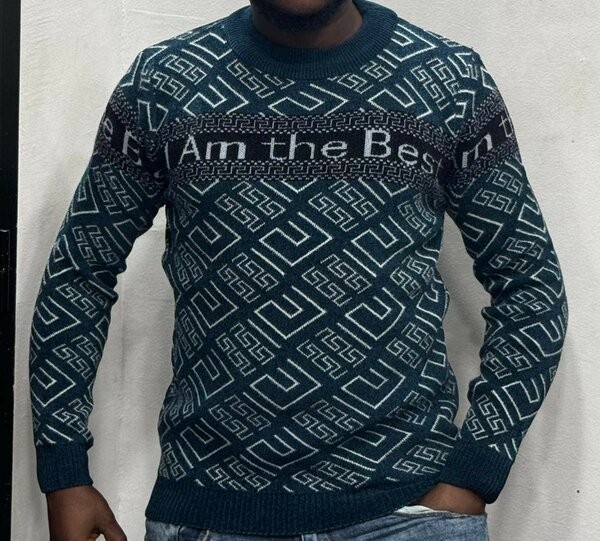 Sweater homme graphique et texturé