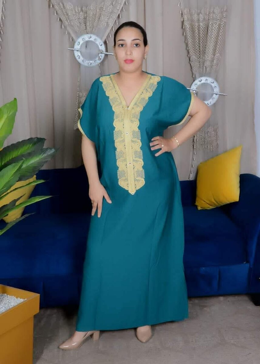 Boubou marcocain céladon avec de l'or
