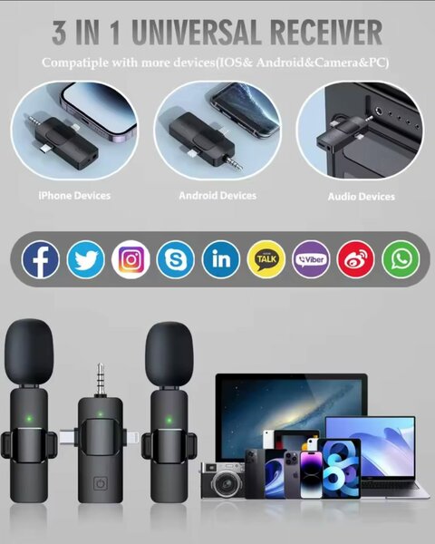 Microphone Lavalier sans fil