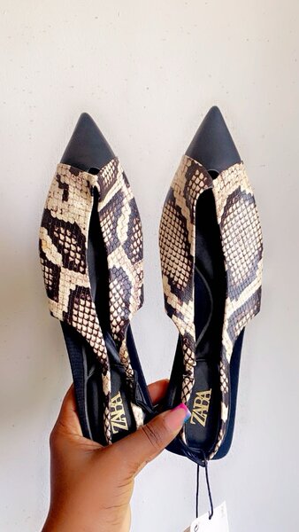 Zara Snake skin slippers