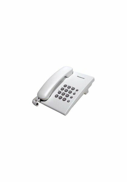 Téléphone fixe compact blanc