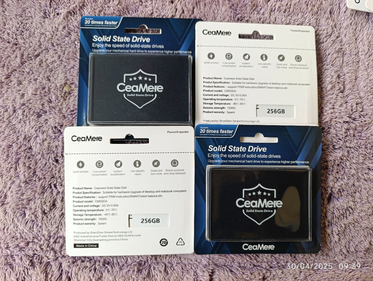 pièces de 256Gb