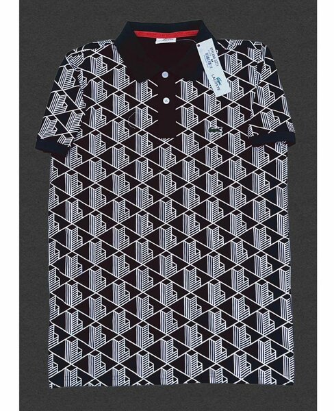 Polo coton glacé noire