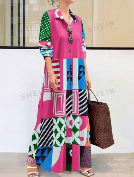 Maxi shirt dress