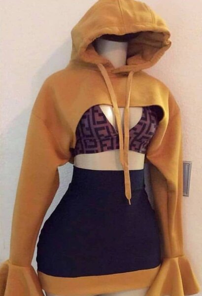 Crop top with trousers