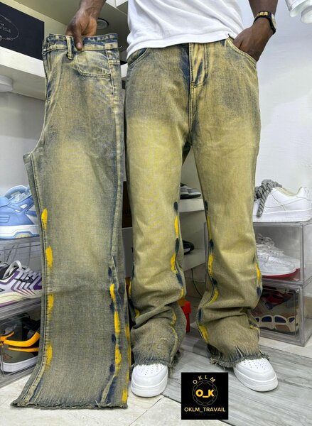 Jeans artistiques peints OKLM