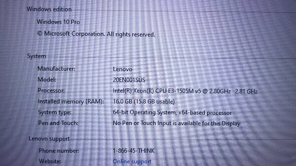 Lenovo ThinkPad P50