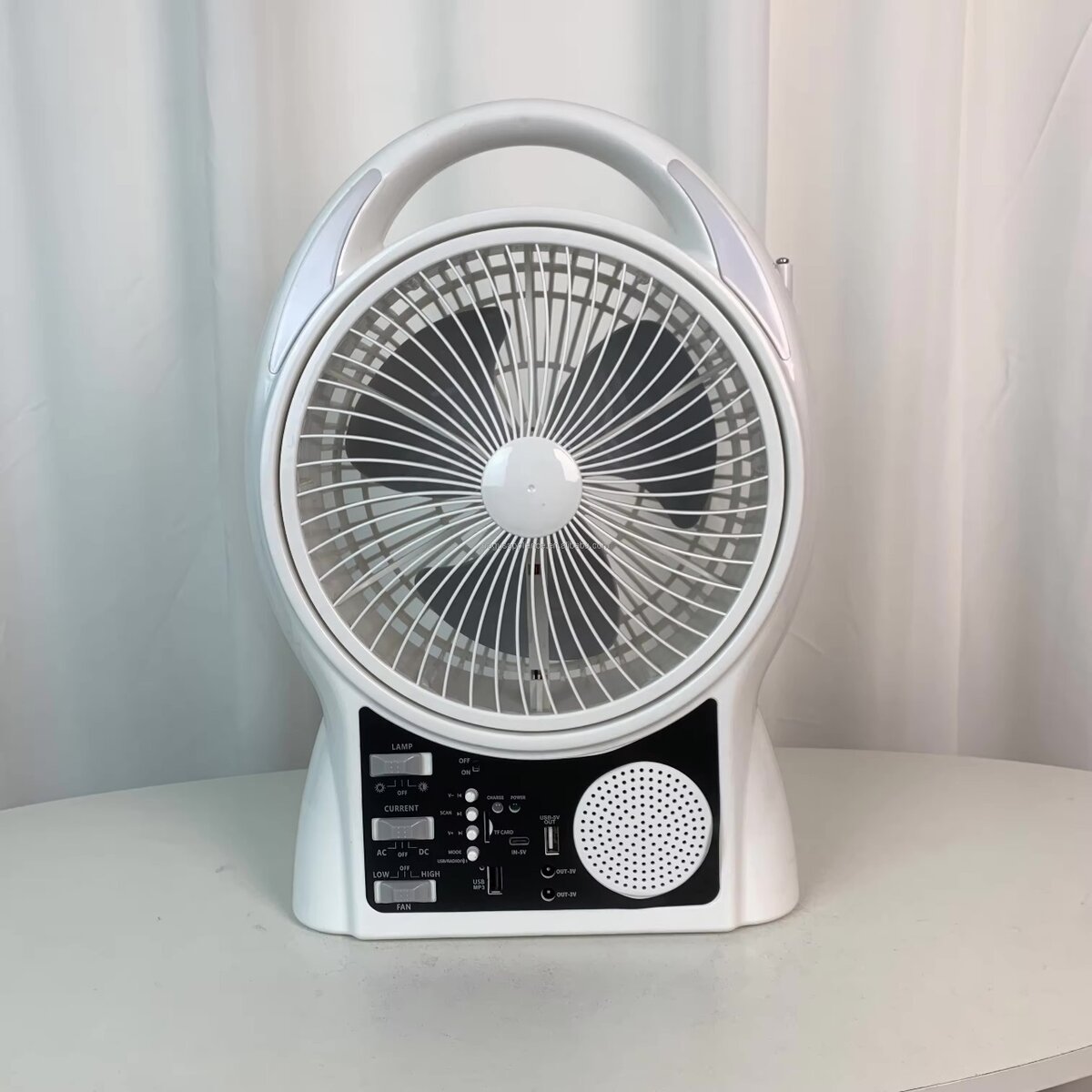 RECHARGEABLE FAN LIGHT AND RADIO