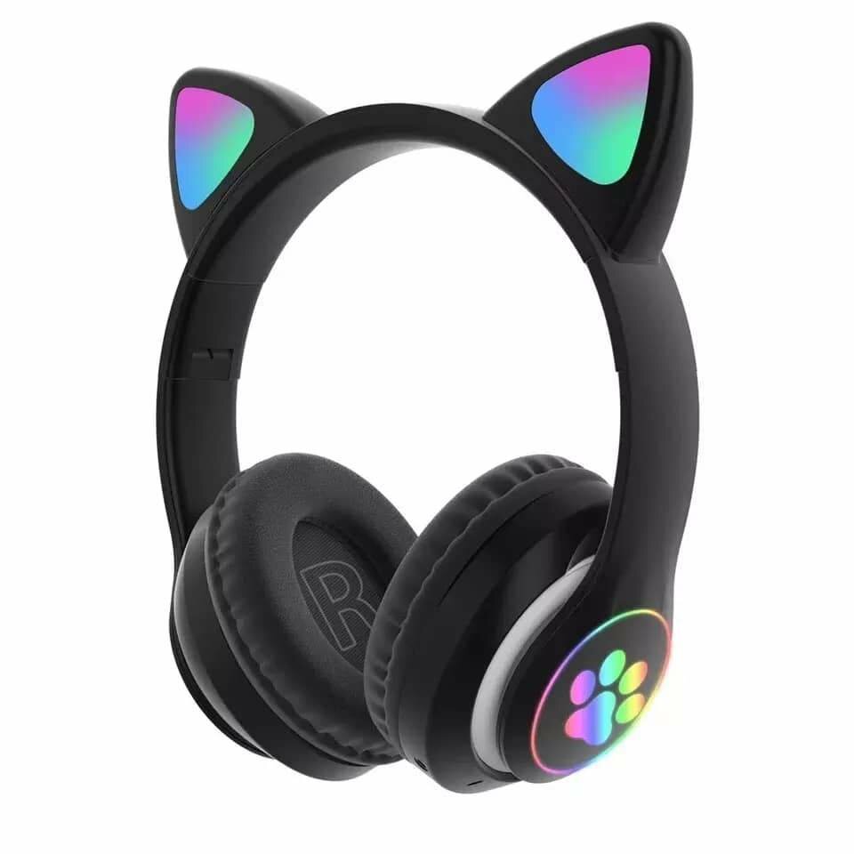 Cat Ear Wireless Bluetooth Headset black