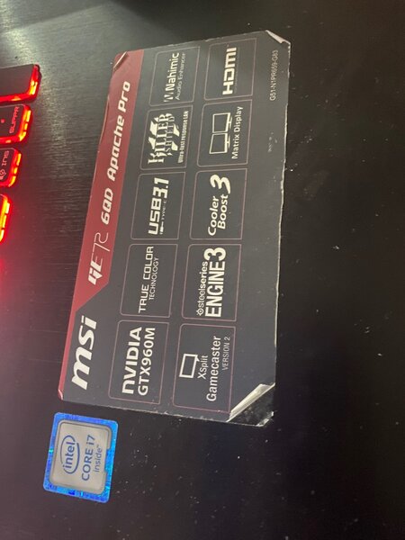 msi b odia gtx960m