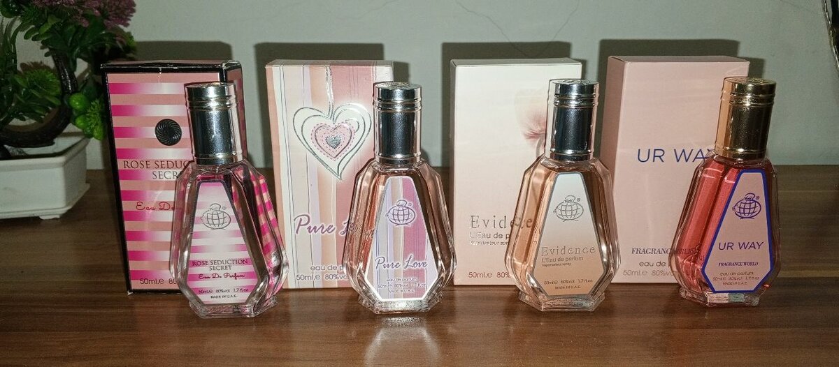 Fragrance world 50 mls perfumes