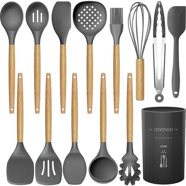 12PCS Silicone Kitchen Spoons