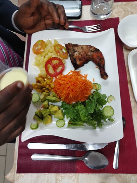 Salade crudité poulet feu Bois