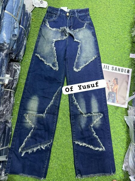 Jean tendance femme brodé