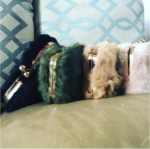 Ladies fur clutches