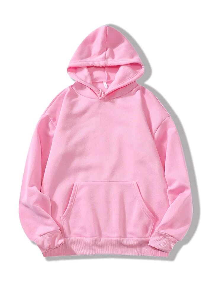 Hoodie rose unisexe confortable