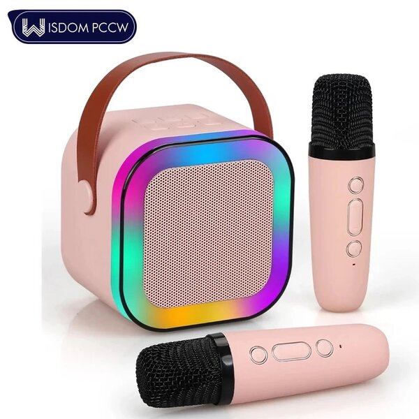 Mini appareil karaoké portable + 2 microphones