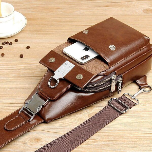 Waterproof shoulder travel USB sling side bag