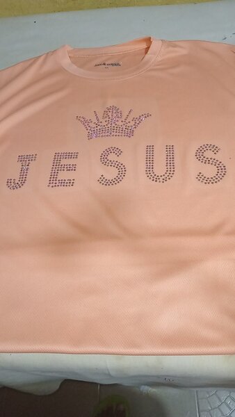 Designed clothes with rhinestones
