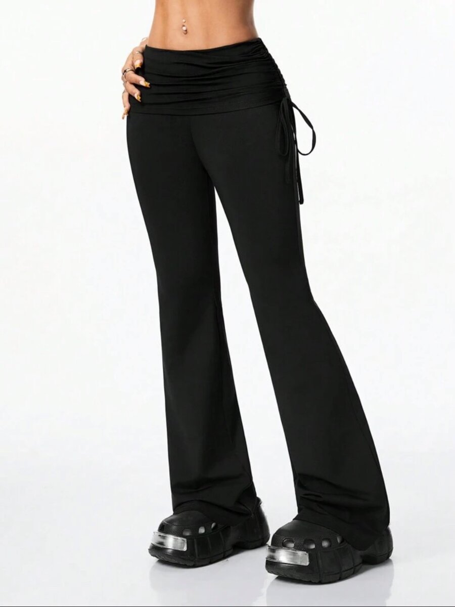 Pantalon évasé taille haute
