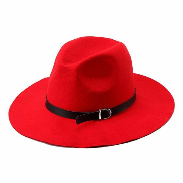 Chapeau Fedora Rouge Élégant