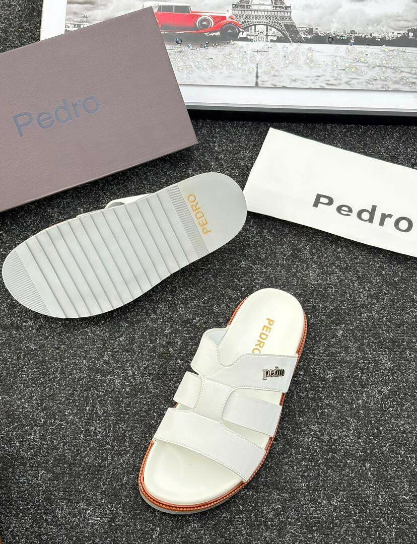 Sandales blanches en cuir Pedro