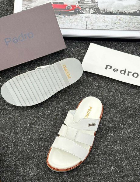 Sandales blanches en cuir Pedro