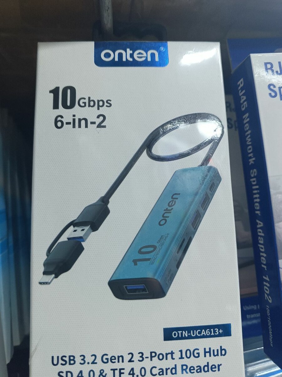 Hub USB-C Onten 6-en-2