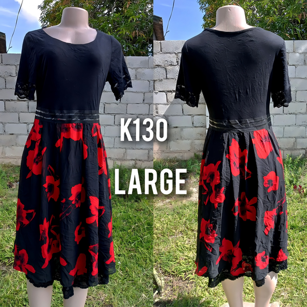 Robe noir rouge
