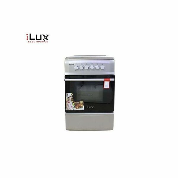 Ilux Cuisinière - Gaz 4 Feux 57*57 - 6060 - Inox - Garantie 6 Mois