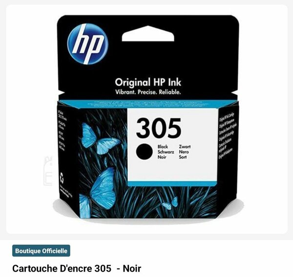 Cartouche d'Encre 305-Noir HP.