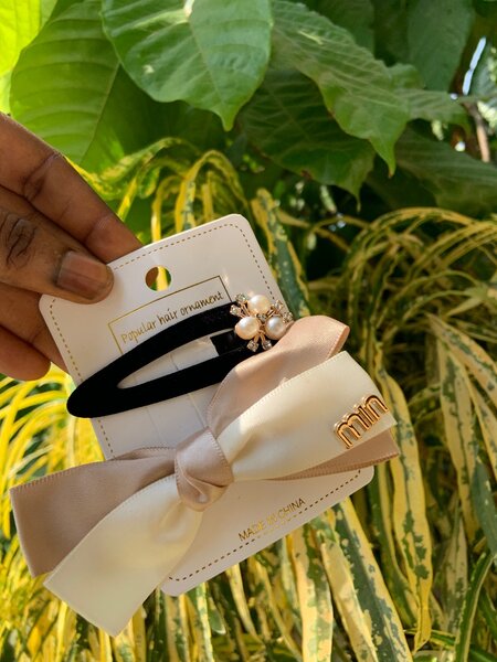 Ribbon hair clip