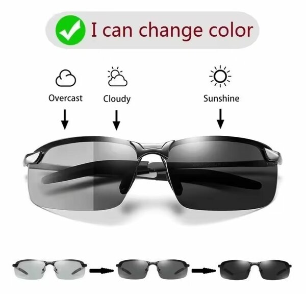 Black photochromic glasse