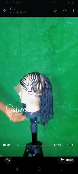 Short breaded wigs