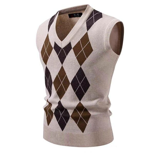 Gilet sans manches à motif argyle