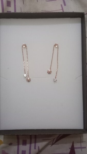 Rose drop earrings