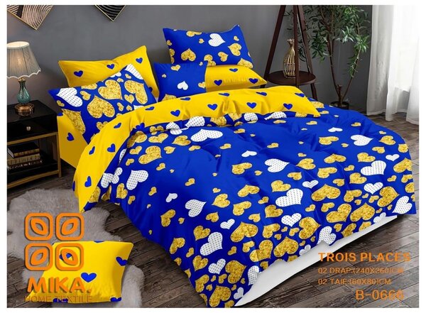 Draps à motifs multicolore cœurs