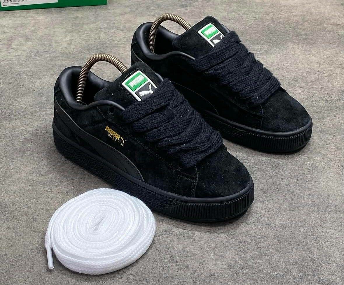 Baskets Noires Suède Homme