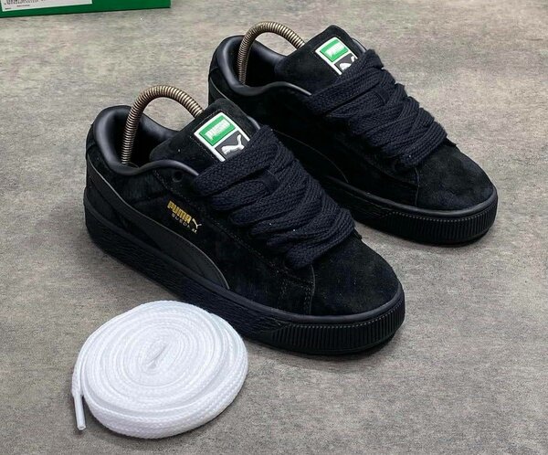 Baskets Noires Suède Homme