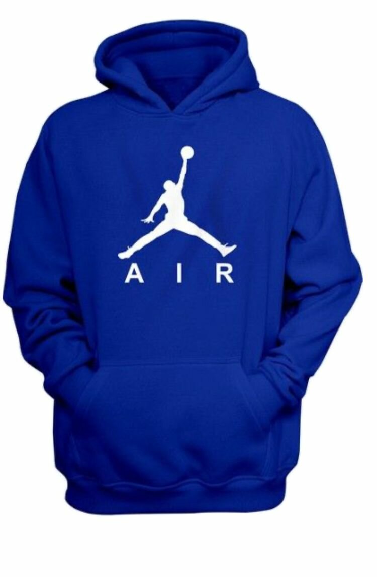 Sweat à capuche bleu Air